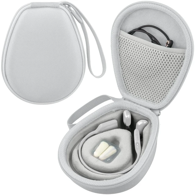 Main image of Hard Case for SHOKZ OpenRun Pro 2/1/Mini,OpenMove,OpenSwim, White Compatible with All Dual-Size SHOKZ Open-Ear Bone Conduction Sport Headphones, Standard And Mini Fit, Custom-Molded Insert