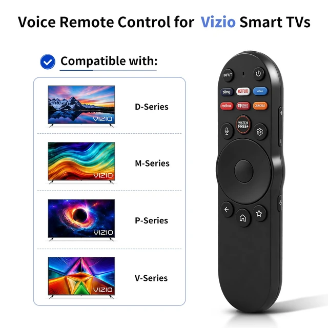 Alt view image 2 of 7 - XRT270 Voice Remote Replacement for VIZIO Smart TV Remote Compatible with VIZIO FHD 4K Quantum D/P/M/V-Series Smart TV, Voice Control Compatible with 20202026 Vizio Smart TVs