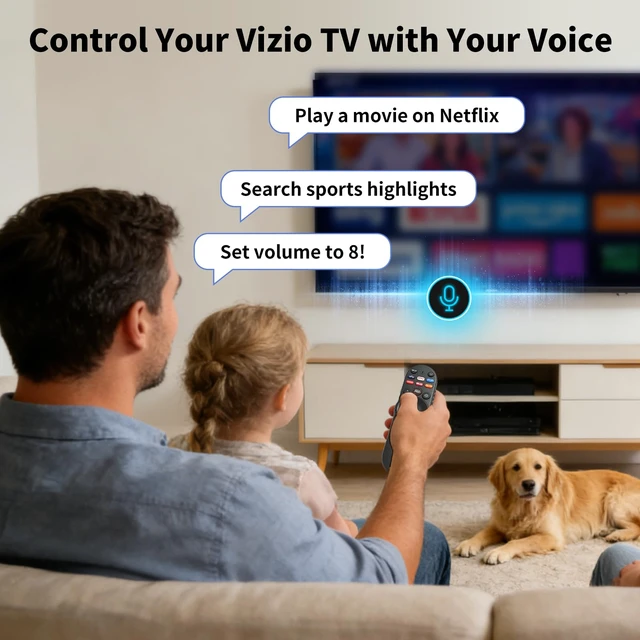Alt view image 3 of 7 - XRT270 Voice Remote Replacement for VIZIO Smart TV Remote Compatible with VIZIO FHD 4K Quantum D/P/M/V-Series Smart TV, Voice Control Compatible with 20202026 Vizio Smart TVs