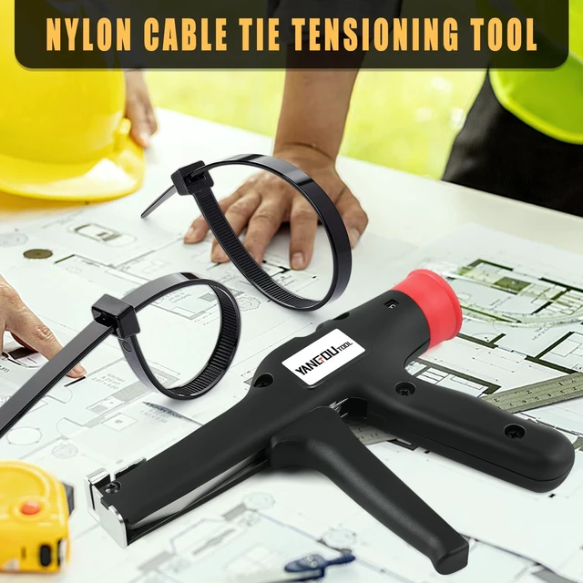 Alt view image 5 of 7 - Cable Tie Gun, Fasten and Cut Cables with 16 Adjustable Tension Settings - Fit 2.8mm to 12mm Wide and up to 2mm Thick Nylon Ties
