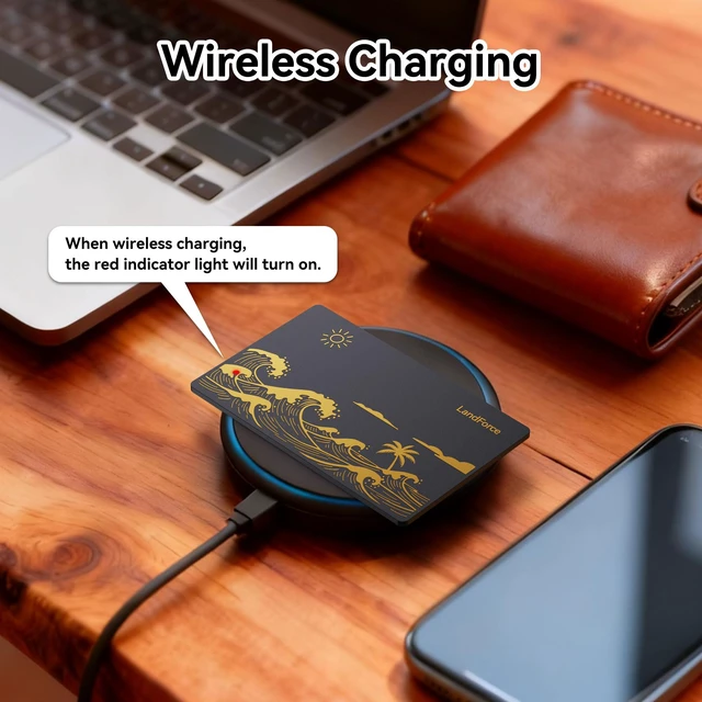 Alt view image 6 of 7 - 2Pack Ultra-Thin Wallet Tracker Card, 0.07in IP68 Waterproof Smart Finder Wireless Charging, Find My Compatible, Separation Alerts, for Wallet, Passport, Luggage, iPhone/iPad/Mac, iOS Only