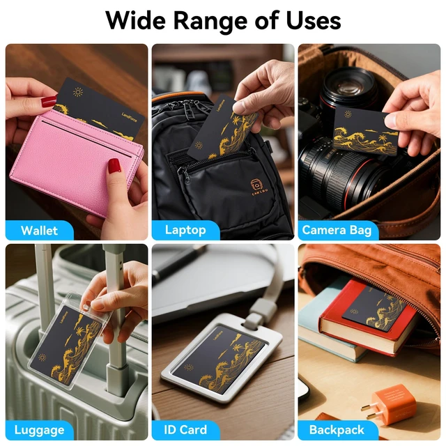 Alt view image 7 of 7 - 2Pack Ultra-Thin Wallet Tracker Card, 0.07in IP68 Waterproof Smart Finder Wireless Charging, Find My Compatible, Separation Alerts, for Wallet, Passport, Luggage, iPhone/iPad/Mac, iOS Only