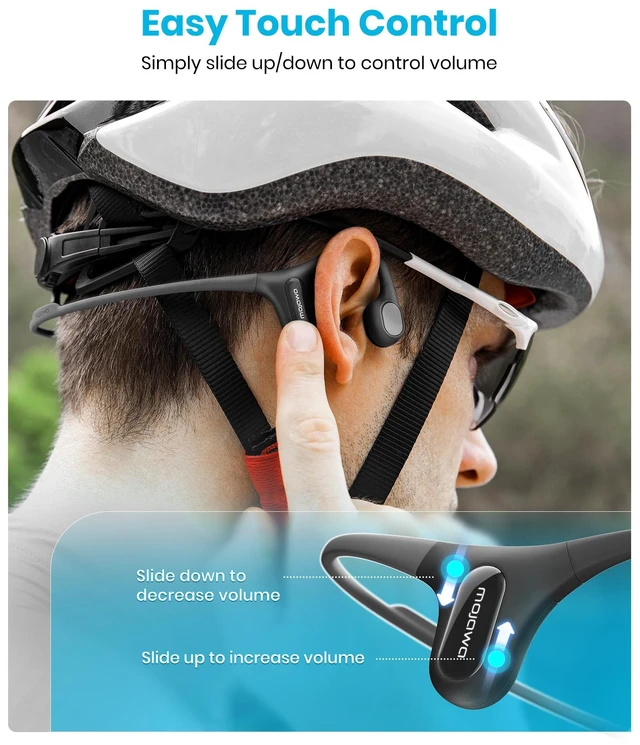 Alt view image 5 of 7 - Upgraded Run Plus NEW Bone Conduction Swimming Headphones, IP68 32GB MP3 & Bluetooth Model, ENC Mic for Clear Calls, Deep Bass Open-Ear Design, Running & Cycling, 8H Playtime, Fast Charge