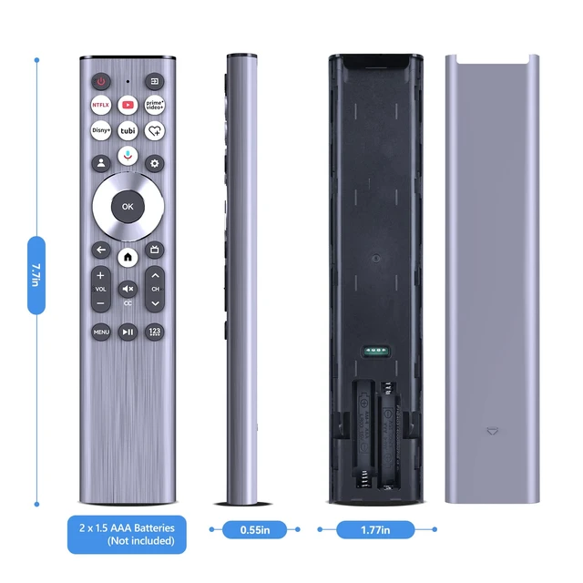 Alt view image 7 of 7 - ERF6A80 Replacement Voice Backlit for Hisense TV Remote Control, for Hisense U6/U7/U8/A7 Series Mini-LED ULED 4K UHD Google Smart TV