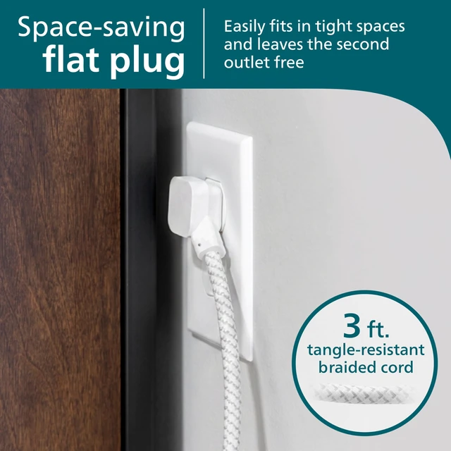 Alt view image 6 of 7 - Surge Protector Power Strips with USB Ports, 3 Ft Braided Extension Cord