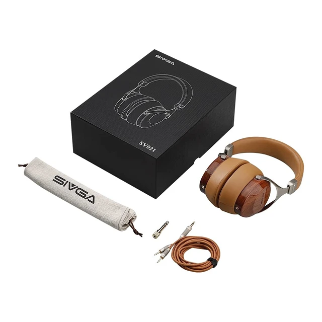 Alt view image 7 of 7 - SV021 Robin Rosewood Wood Closed-Back Over-Ear HiFi Headphones A classic, elegant wooden wired headphone designed for exceptional HiFi audio quality