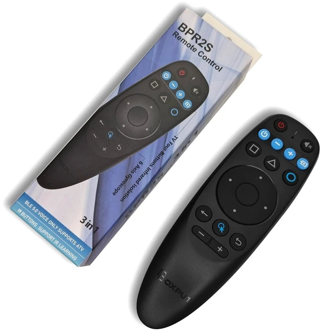 Main image of BPR2S BT Voice Remote Control Air Mouse Remote Control Replacement with 6-Axis Gyro Support IR Learning TV 4 Keys IR Isolation for Android TV Box ATV Devies (Not Included Batteries)