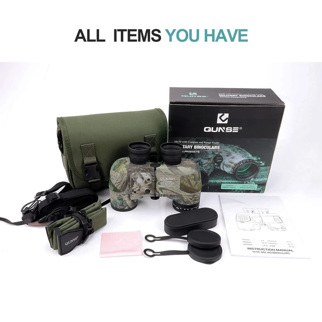 Alt view image 7 of 7 - 10X50 Marine Binoculars Adults Waterproof Rangefinder Compass Sealed Against Rain, Splash, HumidityBAK4 + FMC Anti-ReflectiveLow Light, Dawn, DuskBird Watching Hunting Scope