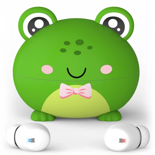 Main image of Kids Wireless Earbuds, 85dB Volume Limited, Frog Bluetooth Earbuds for Kids ages 7+, Waterproof, Touch Controls, with Mic, School, Travel, Christmas Birthday Gifts for Kids