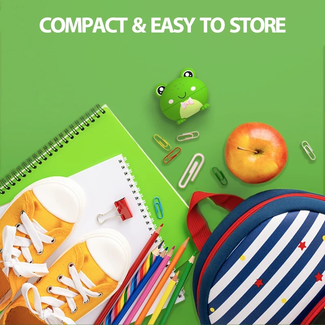 Alt view image 3 of 7 - Kids Wireless Earbuds, 85dB Volume Limited, Frog Bluetooth Earbuds for Kids ages 7+, Waterproof, Touch Controls, with Mic, School, Travel, Christmas Birthday Gifts for Kids