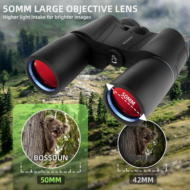 Alt view image 5 of 7 - 16x50 Binoculars for Adults High Powered, Professional Optics Binoculars for Bird Watching with Low Light Night Vision, HD FMC BAK4 Prism Lens, Waterproof & Fogproof for Hunting/Traveling