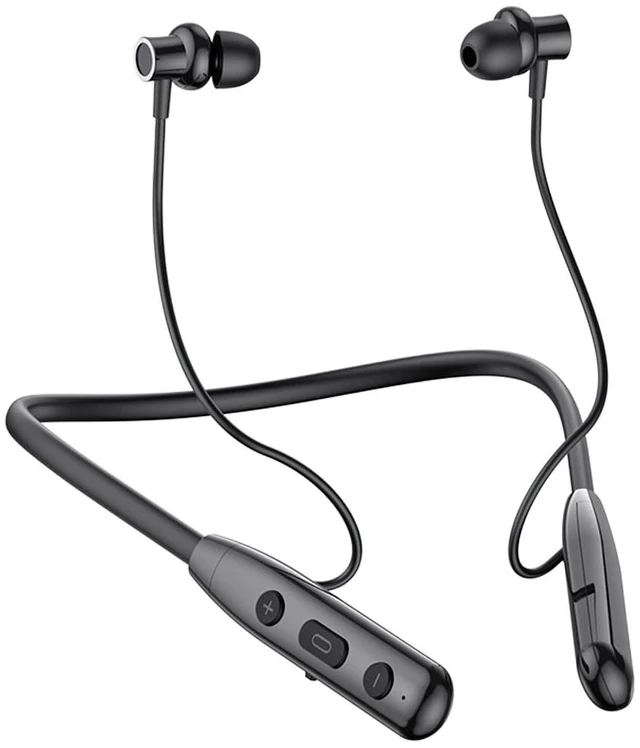 Main image of Neckband Bluetooth Earphone, 50 Hours Playback time (Black) Wireless sports earphone with microphone Bluetooth headphones, in-ear headphonesSuitable for outdoor sports