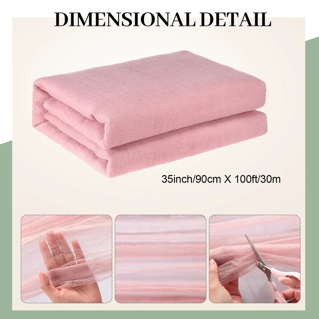 Alt view image 2 of 7 - Wedding Arch Draping Fabric, Extra Long Freely Cut Boho Gauze Backdrop Curtains for Table Runner Wedding Backgrounds Arch Ceremony Ceiling Table Decors(Blush Pink,3 x 100ft,Cheesecloth)