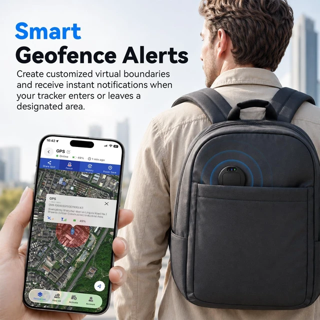 Alt view image 6 of 7 - GPS Tracker for Vehicles, Real-Time Car GPS Tracker with Long Battery Life, 4G LTE, Hidden Magnetic Design, Geofence Alerts, Route History, IP67 Waterproof, Bulit-in SIM Card, Subscription Required