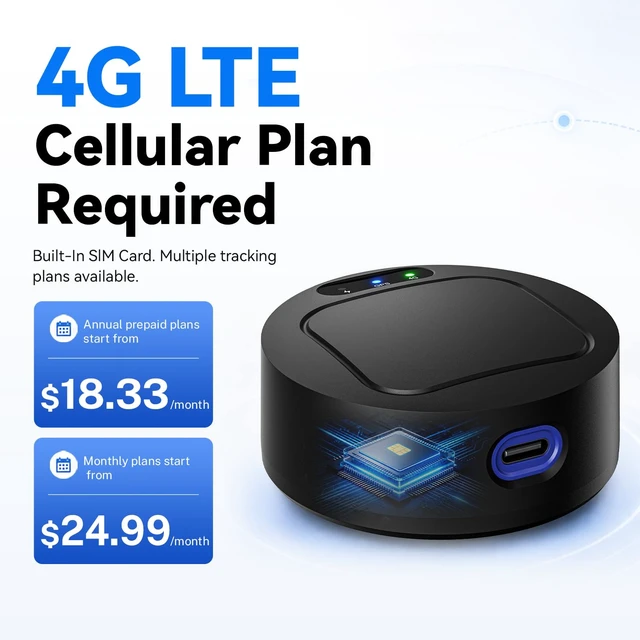 Alt view image 7 of 7 - GPS Tracker for Vehicles, Real-Time Car GPS Tracker with Long Battery Life, 4G LTE, Hidden Magnetic Design, Geofence Alerts, Route History, IP67 Waterproof, Bulit-in SIM Card, Subscription Required