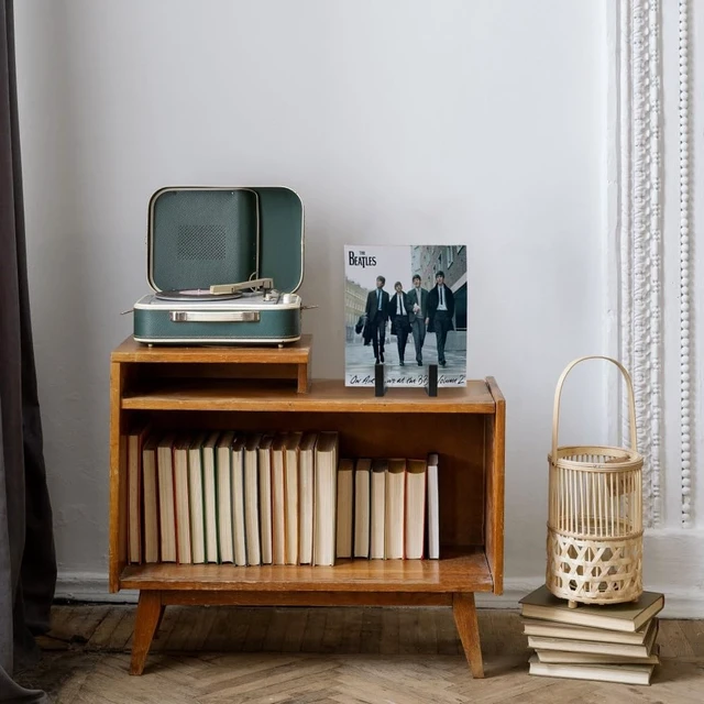Alt view image 7 of 7 - Vinyl Record Storage Holder, Black LP Display Rack Organizer, Metal Record Stand (1 Pack)