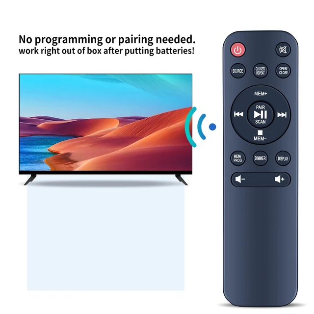 Alt view image 4 of 7 - Replacement IR Remote Control for AIWA Exos Home Speaker AI6006 Compatible with Premium 30W RMS Sound System No Programming, Fast Response