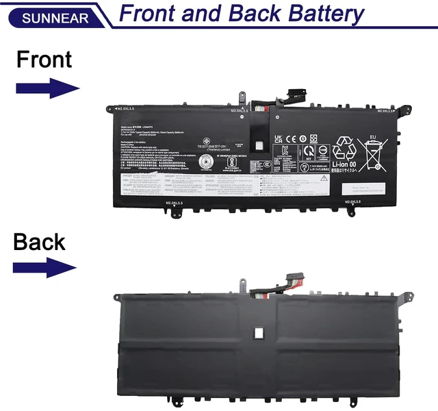 Alt view image 3 of 6 - L23M4PF2 L23C4PF2 Laptop Battery for Lenovo Yoga Slim 7X 14Q8X9 7.74V Battery for Lenovo Yoga 7 Gen 9th 2024 Slim 7X 14Q8X9; L23B4PF2 L23D4PF2 L23L4PF2 5B11N42049 SB11N42050 5B11N42051