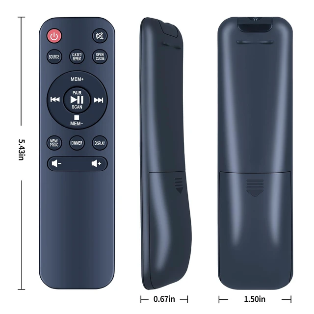 Alt view image 7 of 7 - Replacement IR Remote Control for AIWA Exos Home Speaker AI6006 Compatible with Premium 30W RMS Sound System No Programming, Fast Response