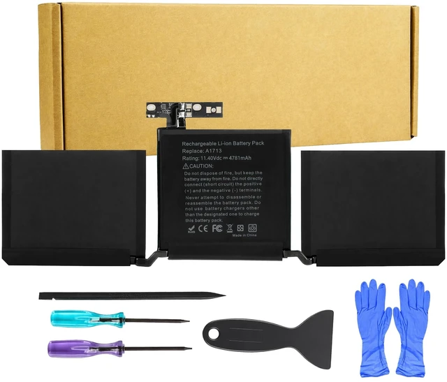 Main image of A1713 A2171 Battery for MacBook Pro 13 Inch A1708 (Late 2016, Mid 2017) A2159 (2019) A2289 (2020) A2338 (2020), MPXQ2LL/A MLL42LL/A MLUQ2LL/A MPXR2LL/A MPXU2LL/A MPXT2LL/A, EMC 2978 3164