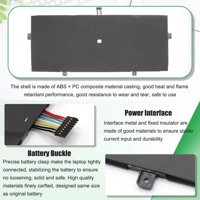 Alt view image 6 of 7 - L15M4P23 L15C4P22 Battery Replacement for Lenovo Yoga 5 Pro For Yoga 910 910-13IKB 910-13IKB-80VF00BVHH 910-13IKB 0VF004CGE 80VF00KXMH 80VF00FQUS Series, L15M4P21 5B10L46105 5B10L22508