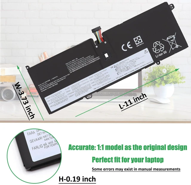 Alt view image 5 of 7 - L18M4PH0 L18C4PH0 Battery Replacement for Lenovo Yoga C940-14IIL For Yoga C940 14 SP/A Series, 5B10T11585 5B10T11586 5B10W67374 SB10W67323, 7.68V 60Wh 7820mAh