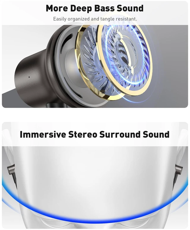 Alt view image 5 of 7 - for Apple MFi-Certified Wired Earbuds for Lightning Headphones Magnetic Corded Ear Buds Wire Earphones with Microphone Volume Control for iPhone 14 Plus 13 Pro Max 12 Mini 11 10 XS XR 8 7