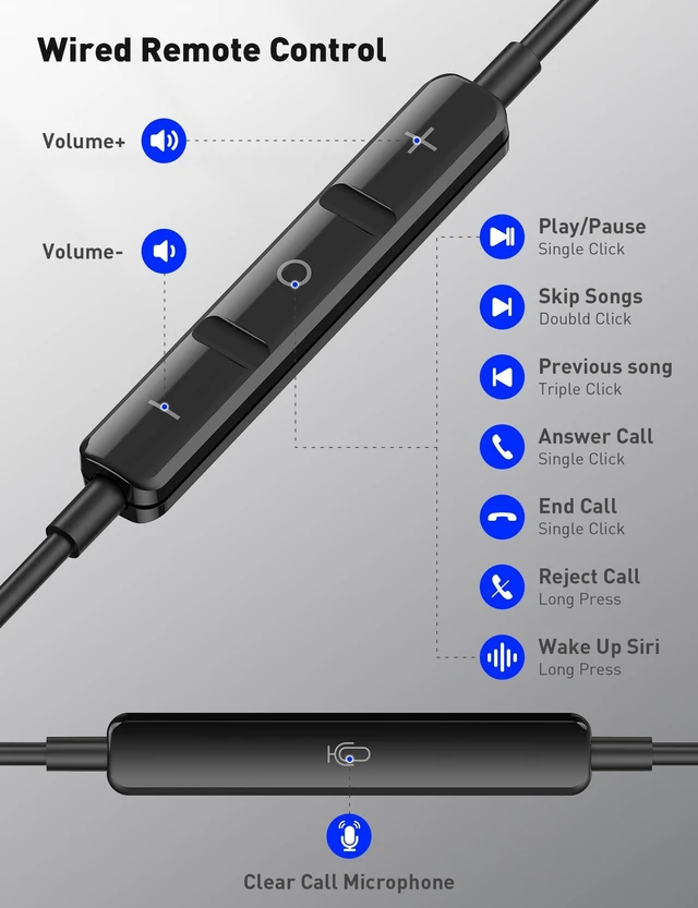Alt view image 7 of 7 - for Apple MFi-Certified Wired Earbuds for Lightning Headphones Magnetic Corded Ear Buds Wire Earphones with Microphone Volume Control for iPhone 14 Plus 13 Pro Max 12 Mini 11 10 XS XR 8 7