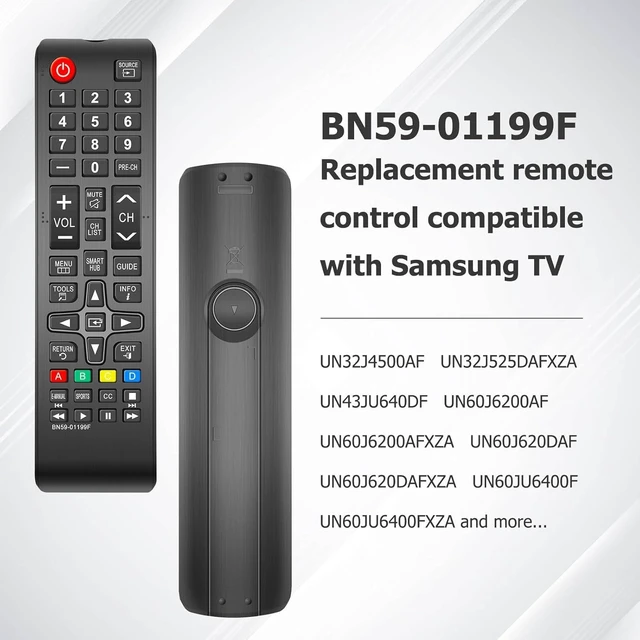 Alt view image 4 of 7 - Two Universal Remote Controls Suitable for Samsung Remote Control for Smart TV and Replacement Durable and Sleek Remote with IR Technology, 2 AAA Batteries not Included - (2 Pack)