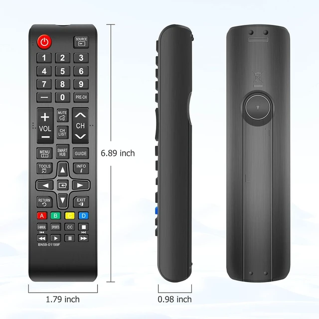 Alt view image 7 of 7 - Two Universal Remote Controls Suitable for Samsung Remote Control for Smart TV and Replacement Durable and Sleek Remote with IR Technology, 2 AAA Batteries not Included - (2 Pack)