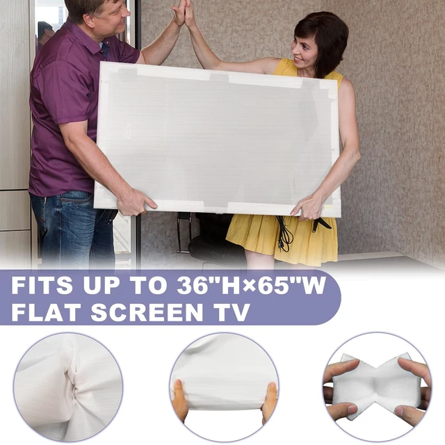 Alt view image 7 of 7 - TV Cover for Moving Cushioning Supplies Set,Foam TV Cover&Corner Protector For 65"×36" Screens, 2 Pcs Foam Flat Screen Cover, 16 Pcs Corner Guards, 20M Textured Tape, Moving Protection Kit