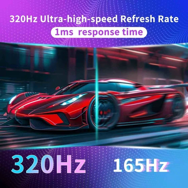Alt view image 3 of 7 - 24.5 Inch Gaming Monitor 320Hz/300Hz/240Hz,FHD1920X1080 Fast IPS,Adaptive FreeSync,90% DCI-P3,HDR400 Support,ErgoStand 2XDP1.4&2XHDMI2.0,M253B