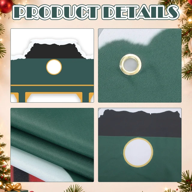 Alt view image 3 of 6 - Train Ticket Booth Backdrop Banner, Express Train Train Window Cutout Photo Prop Banner, Christma Train Party Decorations, Xmas Classroom School Home Wall Backdrop Decor