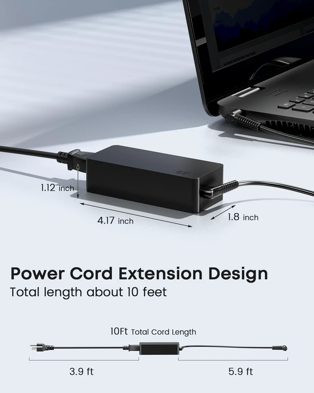 Alt view image 3 of 6 - 65W 45W Charger Compatible with Lenovo Ideapad Slim 1 3 5 Laptop Compatible with Lenovo V14 V15 V17, ideapad Flex 4 5 6 14 15, 110S 130S S145 S340 S540 310 320 320S 330 330S 510 520 530s