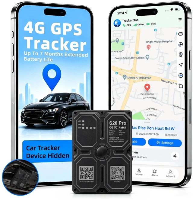 Main image of GPS Tracker for Vehicles, Hidden Magnetic Car Tracker, Long Battery Life, Real-Time Tracking, Waterproof GPS Tracker for Cars & Assets, Subscription Required