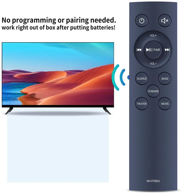 Alt view image 3 of 6 - New NS-HTSB22 Replacement Remote Control for Insignia Soundbar NS-HTSB22 NS-SBAR21F20