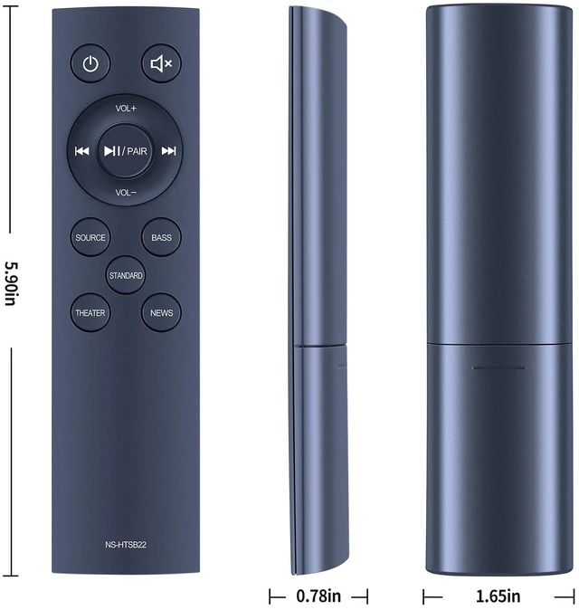 Alt view image 6 of 6 - New NS-HTSB22 Replacement Remote Control for Insignia Soundbar NS-HTSB22 NS-SBAR21F20