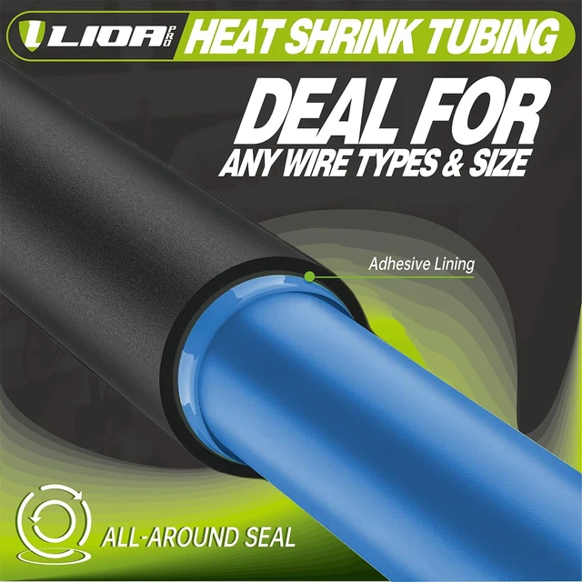 Alt view image 6 of 7 - 1/4 Inch Heat Shrink Tubing Adhesive Lined - 50ft Bulk Spool 3:1 Ratio Dual Wall Shrink Wrap - Marine Grade Waterproof Insulation for Automotive, Boat, and Electrical DIY - Black