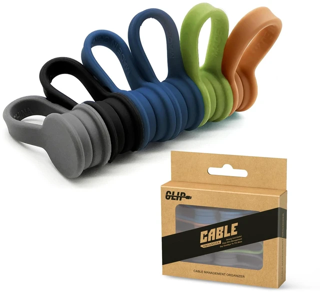 Main image of 10-Pack Magnetic Cable Ties for Cords, Reusable Silicone Cord Ties Reusable Cord Ties,Magnetic Twist Ties for Bundling Earphone, Phone Charger,Cord Wraps for Home,Office,Kitchen (5 Colors)