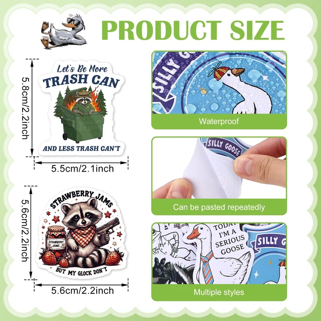 Alt view image 2 of 7 - 400 Pcs Funny Stickers for Adults, Sarcastic Style Waterproof Vinyl, Meme Decal, Dirty Humor Adult Love, Durable Adhesive, Water Bottles, Laptop, Phone, Journal Scrapbook Decor
