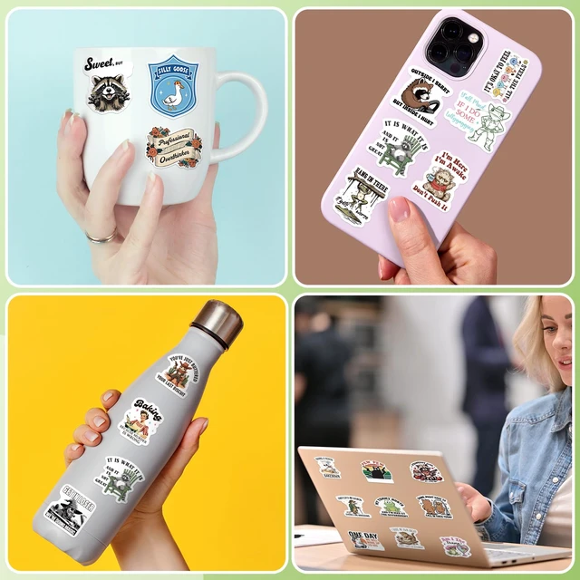Alt view image 7 of 7 - 400 Pcs Funny Stickers for Adults, Sarcastic Style Waterproof Vinyl, Meme Decal, Dirty Humor Adult Love, Durable Adhesive, Water Bottles, Laptop, Phone, Journal Scrapbook Decor