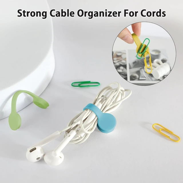 Alt view image 4 of 7 - 10-Pack Silicone Magnetic Cable Ties for Cords,Magnetic Cord Ties Reusable Cord Ties,Magnetic Twist Ties for Bundling Earphone, Phone Charger,Cord Wraps for Home,Office,Kitchen(Macaron Color)