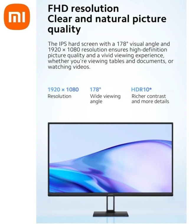 Alt view image 2 of 7 - A27i 27 inch Monitor, 100Hz high Refresh Rate, IPS Hard Screen, 7.5mm Ultra-Slim Body, 1080p FHD Resolution, <2 Factory Color Calibration for Each Screen, DP 1.4 Supported and Easy mounting