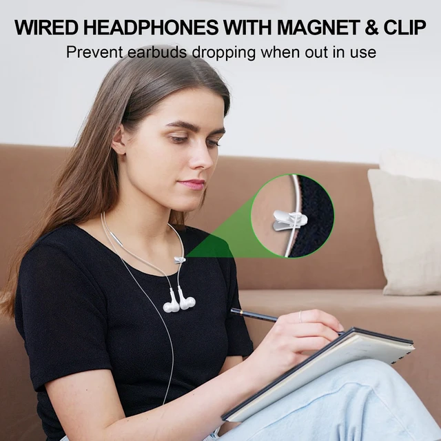 Alt view image 6 of 7 - USB Earbuds Wired with Microphone for PC 7.5 Ft Cable, White USB Headset for School Computer Class, Wired USBA Headphone with Mic Stereo Cord Laptop Earphone for HP/Dell/Surface Meeting
