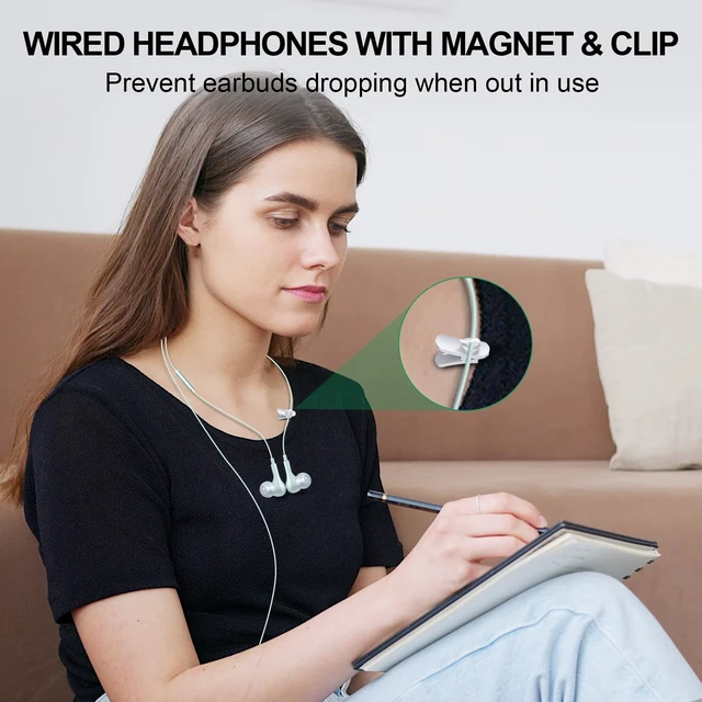 Alt view image 4 of 7 - USB Earbuds Wired with Microphone for PC 7.5 Ft Cable, Green USB Headset for School Computer Class, Wired USBA Headphone with Mic Stereo Cord Laptop Earphone for HP/Dell/Surface Meeting