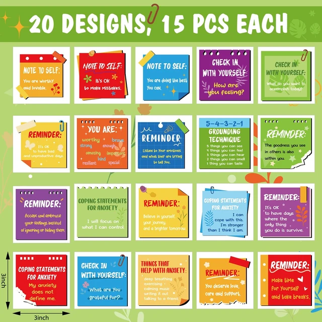 Alt view image 2 of 6 - 300 Pcs Motivational Mental Health Affirmation Stickers, Rainbow Color Affirmation Station Mirror Stickers, Motivational Bulletin Board for Classroom, Growth Mindset Wall Decor for Back to School