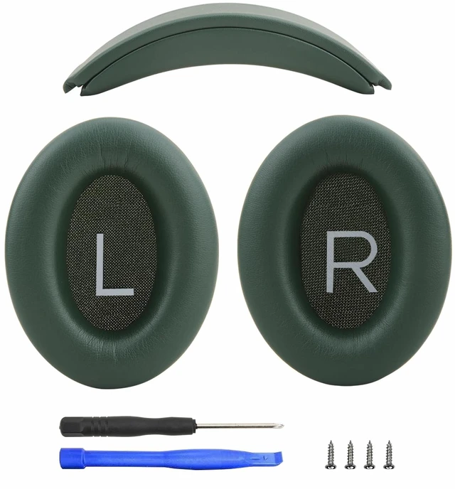 Main image of Protein Leather Ear Pads for Bose QuietComfort QC35 QC45 Headband Cushion Cover Replacement Kits with Protein Leather& Memory Foam (Cypress Green)