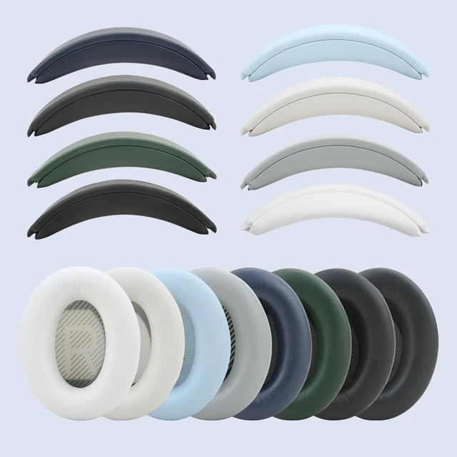 Alt view image 7 of 7 - Protein Leather Ear Pads for Bose QuietComfort QC35 QC45 Headband Cushion Cover Replacement Kits with Protein Leather& Memory Foam (Cypress Green)