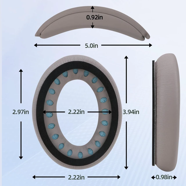 Alt view image 6 of 7 - Earpads and Headband Pad Compatible with Bose QC45 QC35 Waterproof and Sweat-Resistant (Sandstone)