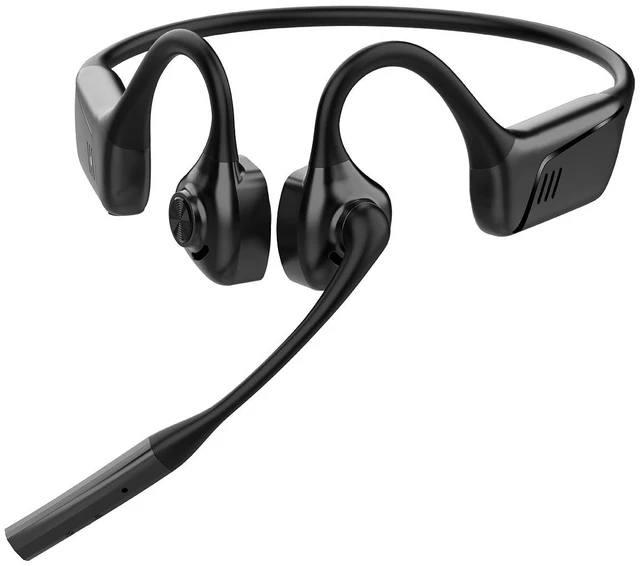 Main image of Open-Ear Bluetooth Wireless Trucker Headset with Microphone (Dark) Bluetooth Headphones with Noise Cancelling Mic, Wireless Headset with Mic for Work, Workout, Driving, Call